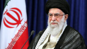 In this picture released by the official website of the office of the Iranian supreme leader, Supreme Leader Ayatollah Ali Khamenei addresses the nation in a televised speech marking the anniversary of the 1989 death of Ayatollah Ruhollah Khomeini, the leader of the 1979 Islamic Revolution, in Tehran, Iran, Wednesday, June 3, 2020. Khamenei assailed Washington in the wake of George Floyd’s killing for its allegedly duplicitous policies when it comes to upholding human rights. (Office of the Iranian Supreme Leader via AP)