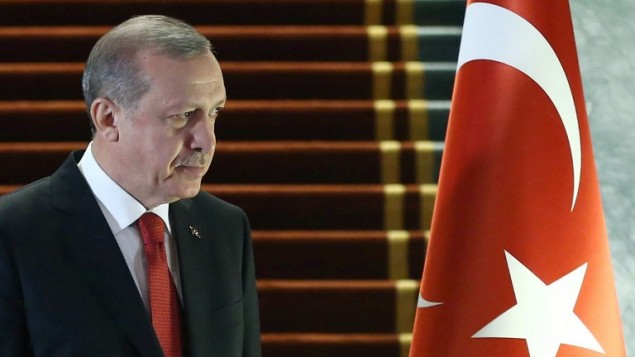 رئیس جمهور ترکیه رجب طیب اردوغان در یک مراسم رسمی در کاخ ریاست جمهوری - خبرگزاری فرانسه رئیس جمهور ترکیه رجب طیب اردوغان در یک مراسم رسمی در کاخ ریاست جمهوری - خبرگزاری فرانسه