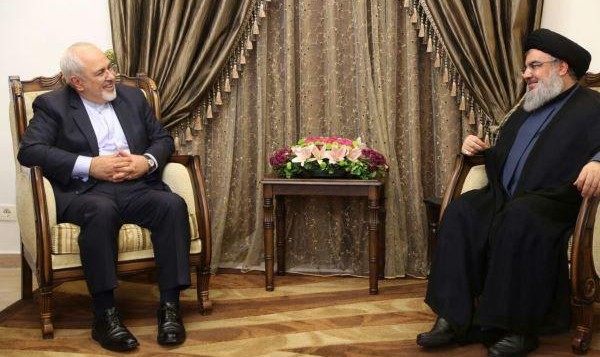 دیدار محمد جواد ظریف و دبیر کل تشکل تروریستی حزب الله لبنان