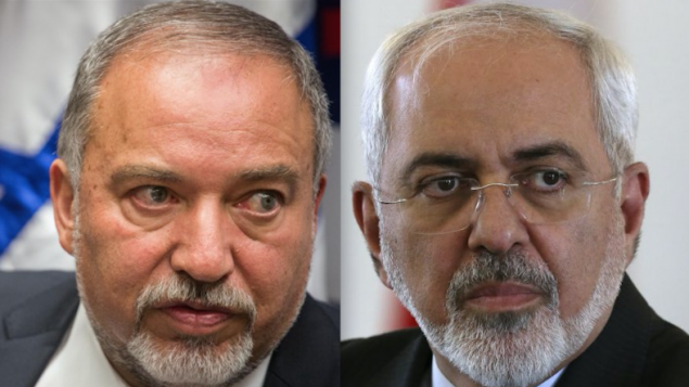 آویگدور لیبرمن (چپ) و محمدجواد ظریف وزیر خارجهی ایران آویگدور لیبرمن (چپ) و محمدجواد ظریف وزیر خارجهی ایران