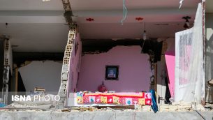 نمایی از زلزلۀ مرگبار در ایران