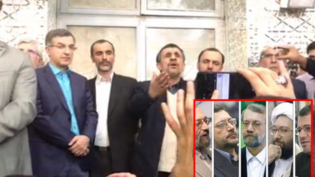 احمدی نژاد در دفاع از بقایی سخنرانی می کند احمدی نژاد در دفاع از بقایی سخنرانی می کند