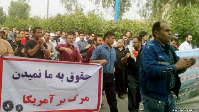 اعتراض کارگران در اهواز