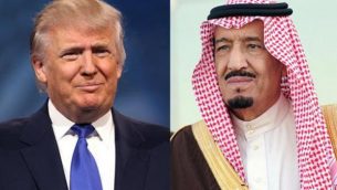 ملک سلمان بن عبدالعزیز پادشاه سعودی و دونالد ترامپ رئیس‌جمهوری آمریکا