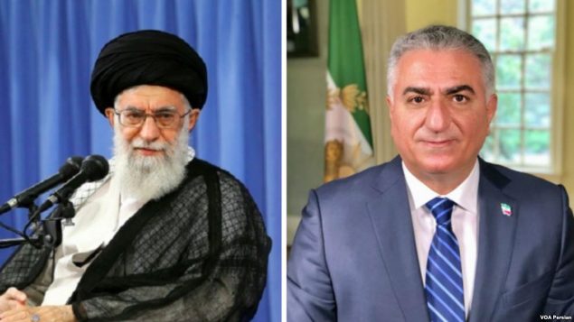 رضا پهلوی - علی خامنه ای  - تصویر سازی از صدای امریکا