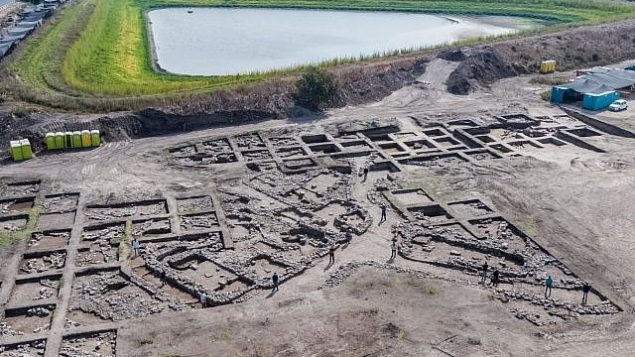 تصاویر هوایی از محل حفاری از دوره های اولیه عصر مفرغ در نزدیکی «هاریش» مدرن. 
(Assaf Peretz, Israel Antiquities Authority)