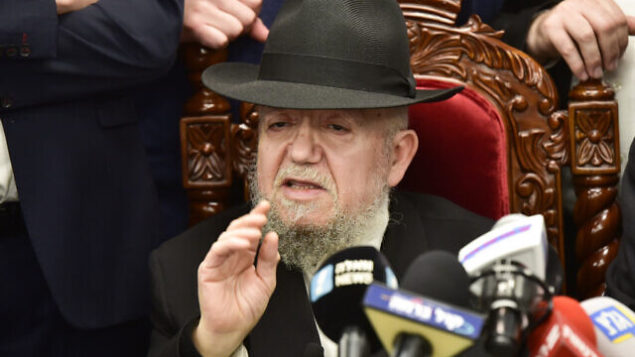 Rabbi Meir Mazuz speaks at a press conference of Leader of the "Yachad" political party Eli Yishai, in Bnei Brak, March 27, 2019. Photo by Yehuda Haim/Flash90 *** Local Caption *** îñéáú òéúåðàéí
îãáø
áçéøåú
øãéå
îàéø îæåæ
ôåøèøè
éçã Rabbi Meir Mazuz speaks at a press conference of Leader of the "Yachad" political party Eli Yishai, in Bnei Brak, March 27, 2019. Photo by Yehuda Haim/Flash90 *** Local Caption *** îñéáú òéúåðàéí
îãáø
áçéøåú
øãéå
îàéø îæåæ
ôåøèøè
éçã