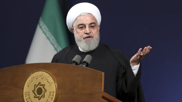 In this photo released by the official website of the office of the Iranian Presidency, President Hassan Rouhani speeches before the heads of banks, in Tehran, Iran, Thursday, Jan. 16, 2020. Iran's president said Thursday that there is "no limit" to the country's enrichment of uranium following its decision to abandon its commitments under the 2015 nuclear deal in response to the killing of its top general in a U.S. airstrike. (Office of the Iranian Presidency via AP) In this photo released by the official website of the office of the Iranian Presidency, President Hassan Rouhani speeches before the heads of banks, in Tehran, Iran, Thursday, Jan. 16, 2020. Iran's president said Thursday that there is "no limit" to the country's enrichment of uranium following its decision to abandon its commitments under the 2015 nuclear deal in response to the killing of its top general in a U.S. airstrike. (Office of the Iranian Presidency via AP)