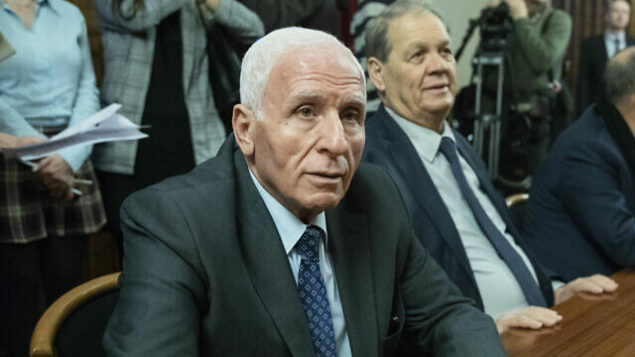 Fatah's official Azzam al-Ahmad, left, waits for a meeting with Russian Foreign Minister Sergei Lavrov and representatives of Palestinian groups and movements in Moscow, Russia, Tuesday, Feb. 12, 2019. (AP Photo/Pavel Golovkin, Pool) Fatah's official Azzam al-Ahmad, left, waits for a meeting with Russian Foreign Minister Sergei Lavrov and representatives of Palestinian groups and movements in Moscow, Russia, Tuesday, Feb. 12, 2019. (AP Photo/Pavel Golovkin, Pool)