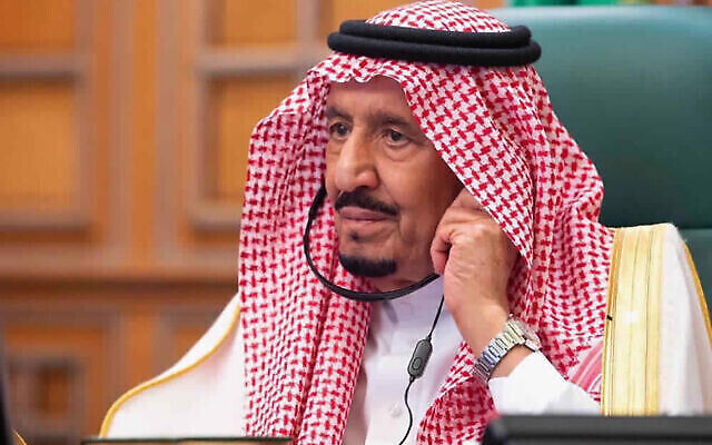 تصویر: پادشاه عربستان سعودی در ریاض، عربستان سعودی، ۲۶ مارس ۲۰۲۰. (Saudi Press Agency via AP) تصویر: پادشاه عربستان سعودی در ریاض، عربستان سعودی، ۲۶ مارس ۲۰۲۰. (Saudi Press Agency via AP)