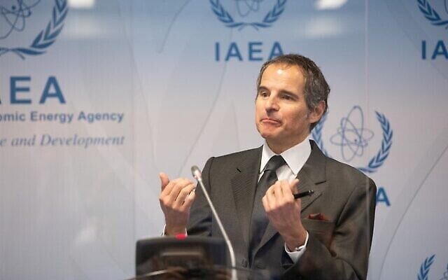 Rafael Grossi, Director General of the International Atomic Energy Agency (IAEA), speaks during a press conference at the agency's headquarters in Vienna, Austria on Mai 24, 2021. (Photo by ALEX HALADA / AFP) Rafael Grossi, Director General of the International Atomic Energy Agency (IAEA), speaks during a press conference at the agency's headquarters in Vienna, Austria on Mai 24, 2021. (Photo by ALEX HALADA / AFP)