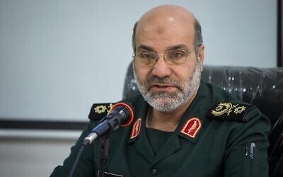 تصویر:‌ محمدرضا زاهدی، مقام رسمی IRGC در ژوئیهٔ ۲۰۱۷. 
(Ali Khara/Fars Media Corporation, via Wikimedia CC BY 4.0)