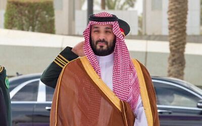 شرح عکس: تصویر خبری محمد بن سلمان ولیعهد پادشاهی سعودی را در ریاض در ۱۱ سپتامبر ۲۰۲۴ نشان میدهد. (Saudi Press Agency via AFP)