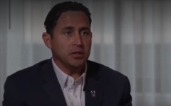 شرح عکس: آنتونی آگیلار از کارکنان پیشین بنیاد بشردوستانهٔ غزه در مصاحبه با BBC که در ۲۵ ژوئیهٔ ۲۰۲۵ پخش شد. (Screenshot/BBC)