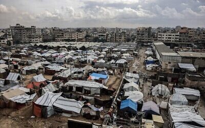 شرح عکس: در عکسی از ۱۴ نوامبر ۲۰۲۵، اردوگاه آوارگان مشاهده می شود. (Omar AL-QATTAA / AFP)