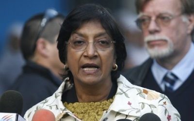 Navi Pillay (photo credit: Wissam Nassar/ Flash90)