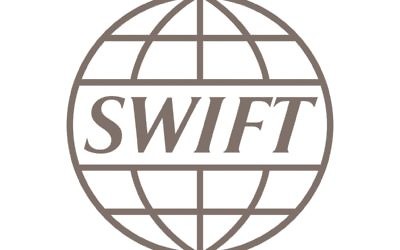 Logo du fournisseur mondial de services de messagerie financière sécurisés SWIFT