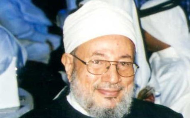 Youssef al-Qaradawi (Crédit : CC-BY Nmkuttiady/Wikipedia)