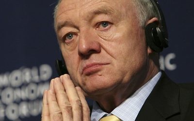 Ken Livingstone à Davos, en 2008. (Crédit : CC-BY-SA World Economic Forum, Wikipedia)