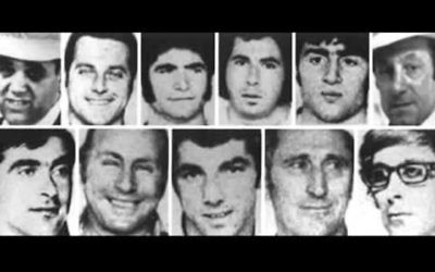 Les onze victimes israéliennes du massacre de Munich, pendant les Jeux olympiques d'été 1972
