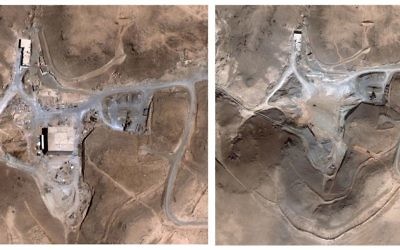 Les images satellite avant-après du réacteur nucléaire syrien à al-Kibar, qui aurait été frappé par which was reportedly struck by Israel in 2007 (AP/DigitalGlobe)