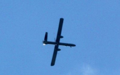 Un drone israélien en plein vol (Crédit : Abed Rahim Khatib/Flash 90) Un drone israélien en plein vol (Crédit : Abed Rahim Khatib/Flash 90)