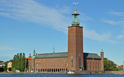 L'Hôtel de ville de Stockholm où sont traditionnellement remis les Prix Nobel lors d'une cérémonie. (Flickr/archer10 Dennis)