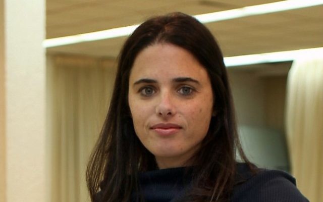 Ayelet Shaked (Crédit : Gidon Markowicz/Flash90)