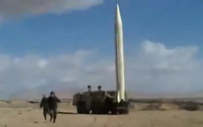 L'armée syrienne tirant un missile Scud (capture d'écran YouTube)