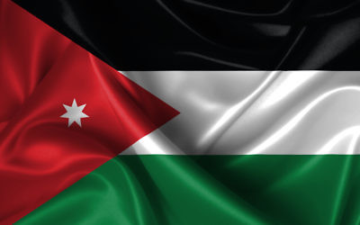 Le drapeau jordanien (Crédit : shutterstock)
