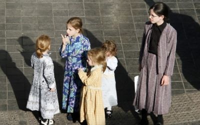 Ultra-Orthodox children in Jerusalem (illustrative photo credit: Lara Savage/Flash 90)