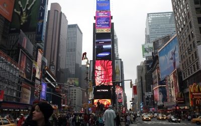Times Square en plein Manhattan (Photo credit: Kobi Gideon / FLASH90)