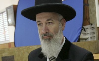L'ancien grand rabbin ashkenaze d'Israël Yona Metzger (Crédit: Marko/Flash90)