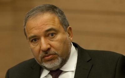 Avigdor Liberman (Crédit : Flash90)