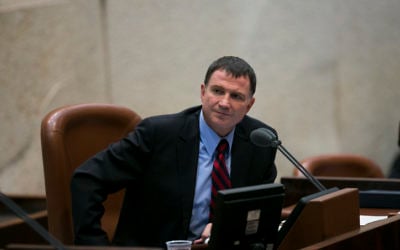 Le président de la Knesset Yuli Edelstein lors d'une session plénière, en mars 2013 (Crédit photo : Yonatan Sindel/Flash90)