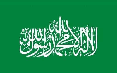 Le drapeau du Hamas (Crédit : Autorisation de Merrell Publishers)