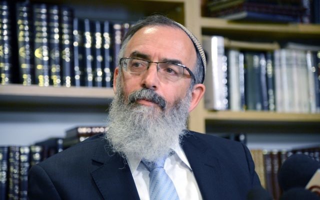 Le Rabbin David Stav (Crédit: Yossi Zeliger/Flash90)