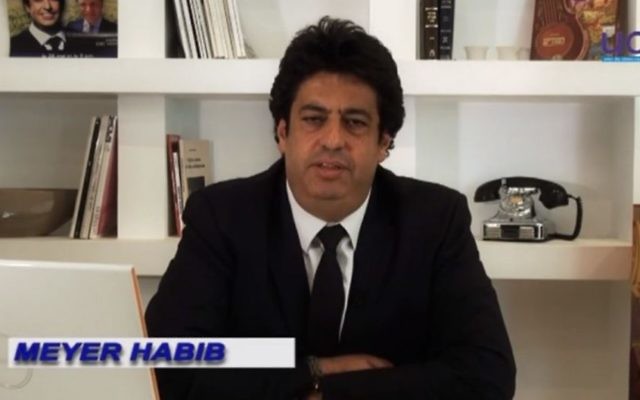 Meyer Habib, député des Français de l'étranger. (Crédit : capture d'écran YouTube/Meyer Habib)