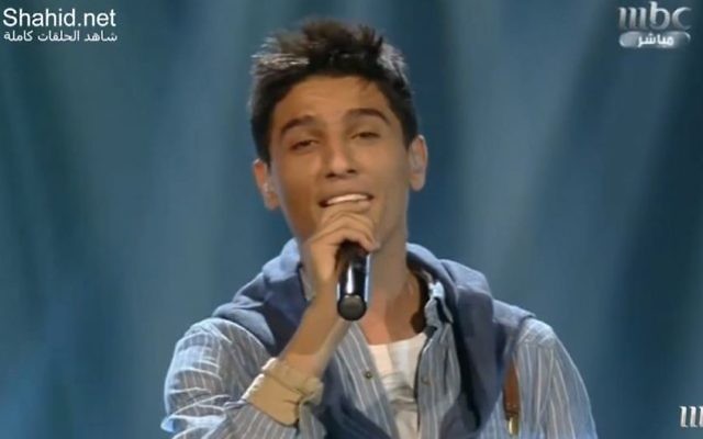 Mohammed Assaf dans Arab Idol (Crédit : capture d'écran YouTube/Arab Idol) Mohammed Assaf dans Arab Idol (Crédit : capture d'écran YouTube/Arab Idol)