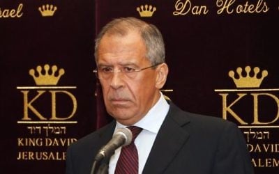 Sergueï Lavrov, ministre russe des Affaires étrangères, en juin 2010. (Crédit : Miriam Alster/Flash90)