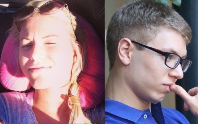 Yair Netanyahu (à droite) et Sandra Leikanger (à gauche) (Crédit : Facebook et Flash90/Marc Israel Sellem)