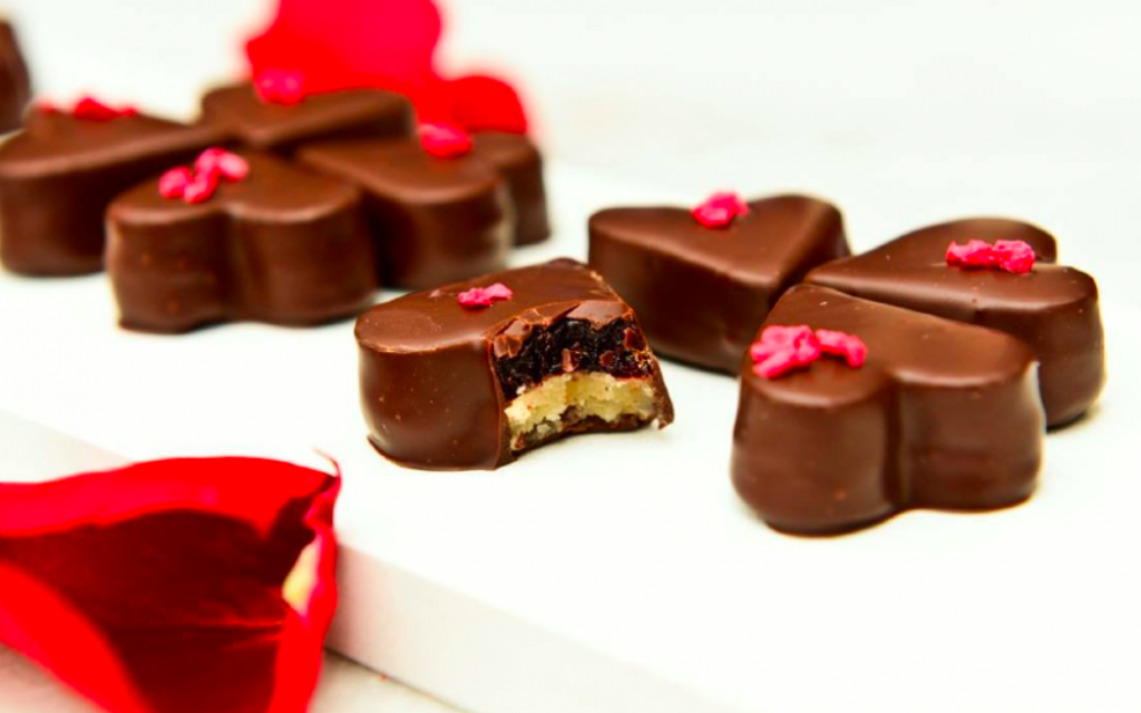 Chocolats en forme de cœur (Crédit : autorisation du Festival de chocolat)