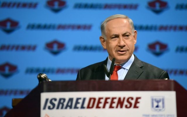 Le Premier ministre Benjamin Netanyahu, lors d'une conférence international à Tel Aviv, 27 janvier 2014 (Crédit : Gideon/GPO/Flash 90) Le Premier ministre Benjamin Netanyahu, lors d'une conférence international à Tel Aviv, 27 janvier 2014 (Crédit : Gideon/GPO/Flash 90)
