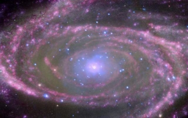 Un trou noir massif, environ 70 millions de fois plus grand que le soleil, situé au centre de la galaxie spirale M81. (Crédit : X-ray NASA/CXC/Wisconsin/D.Pooley & CfA/A.Zezas; Optical: NASA/ESA/CfA/A.Zezas; UV: NASA/JPL-Caltech/CfA/J.Huchra et al.; IR: NASA/JPL-Caltech/CfA)