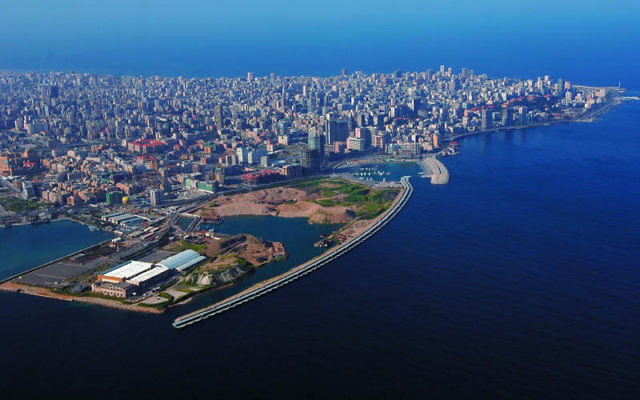 Vue aérienne de Beyrouth, Liban (Crédit : CC BY Yoniw/Wikimedia Commons)