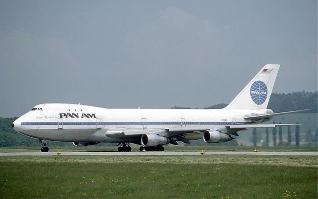 Boeing 747 de la Pan Am (Crédit : Eduard Marmet/CC BY-SA 3.0/Wikimedia commons) Boeing 747 de la Pan Am (Crédit : Eduard Marmet/CC BY-SA 3.0/Wikimedia commons)