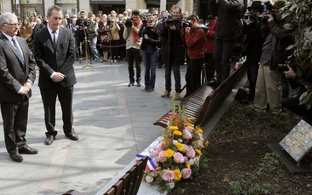 Cérémonies à la mémoire des victimes de Mohamed Merah à Toulouse (Crédit : AFP)