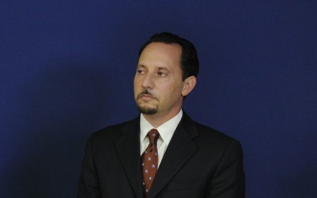 Daniel Rubinstein à Jérusalem en 2010 (Crédit : Département d'Etat américain) Daniel Rubinstein à Jérusalem en 2010 (Crédit : Département d'Etat américain)