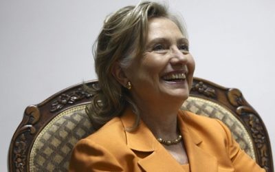 Hillary Clinton, le 16 septembre 2010 (Crédit : Fadi Arouri/POOL/Flash90)
