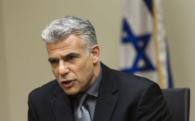 Yair Lapid (Crédit : Flash 90)